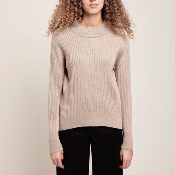 Steven Alan Sweaters - Steven Alan Adagio Ribbed Sweater Small in Taupe
